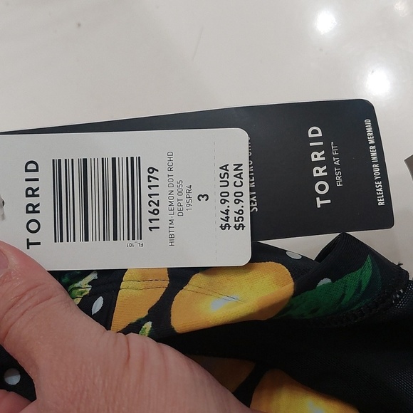 Torrid Lemon Dot Bikini Bottoms NEW! 3X - Picture 6 of 6